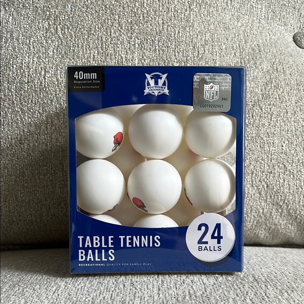 Table Tennis Balls - 24 Pack; Officially licensed Cleveland Browns